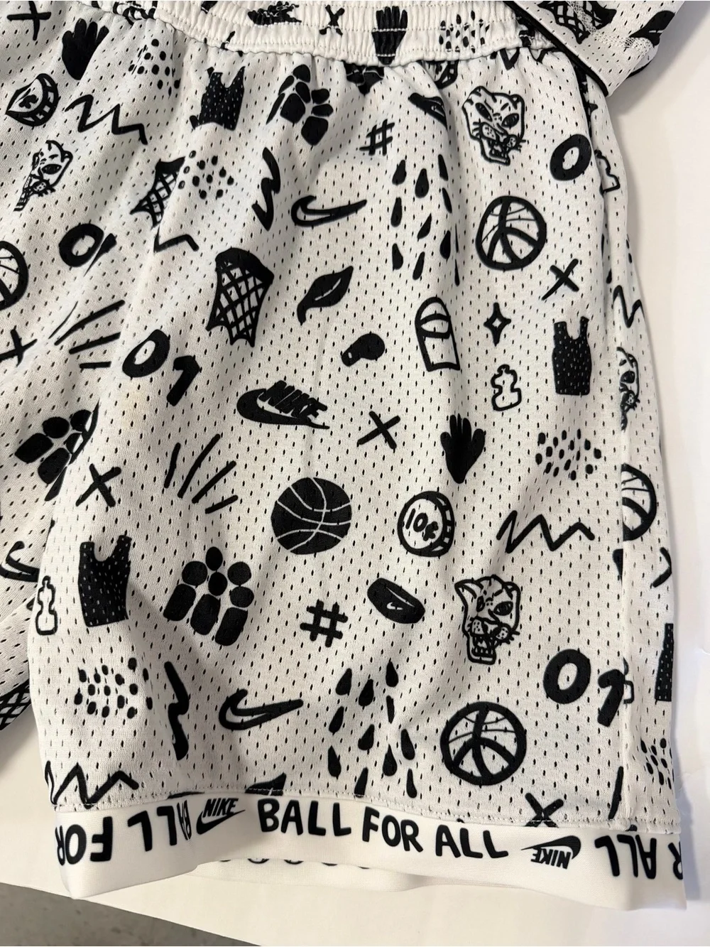 Nike Black & White Kids Basketball Jersey and Shorts Set - Panther Graphic